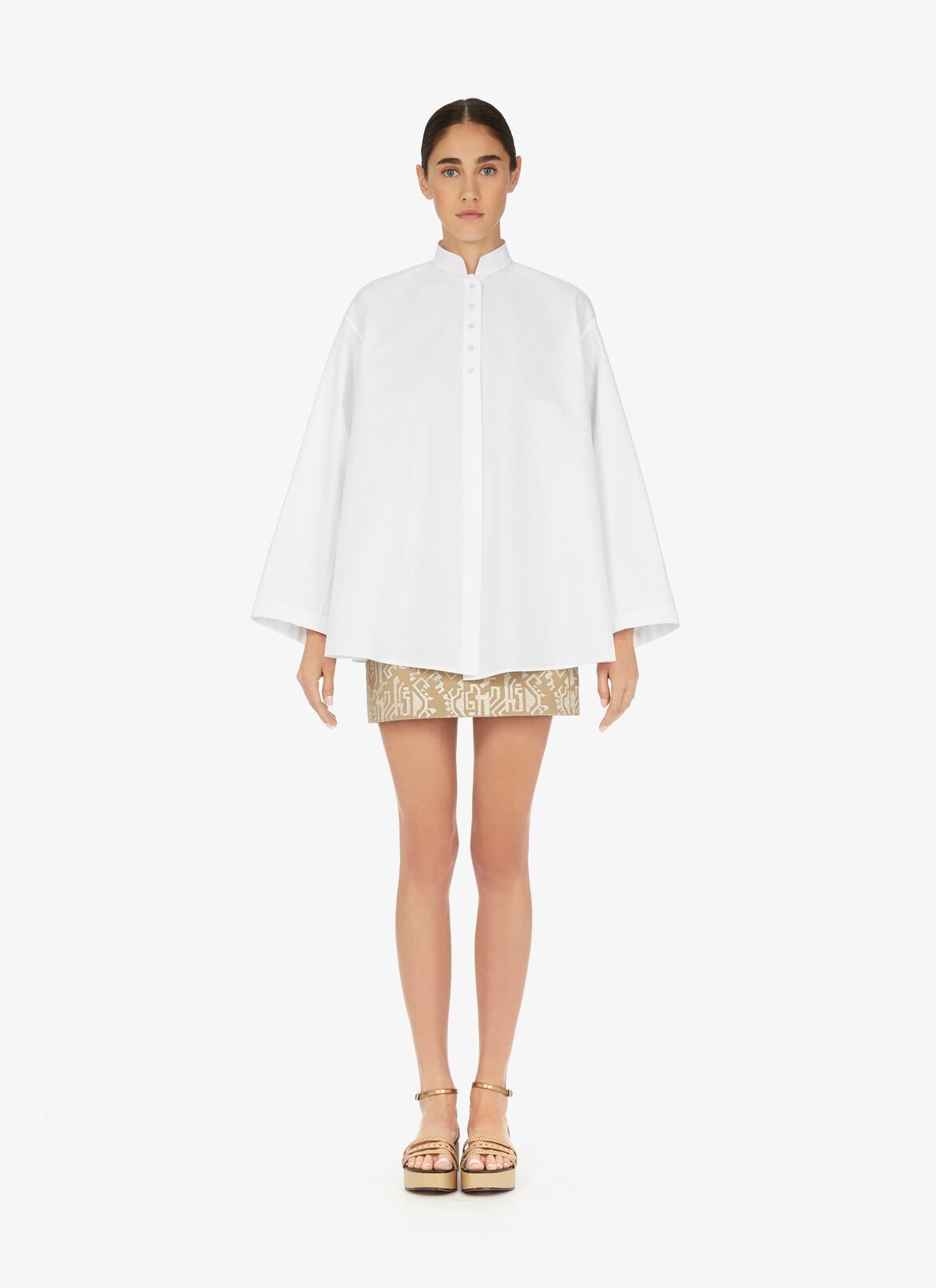 Oversized Poplin Shirt ALAÏA WHITE OVERSIZED POPLIN SHIRT